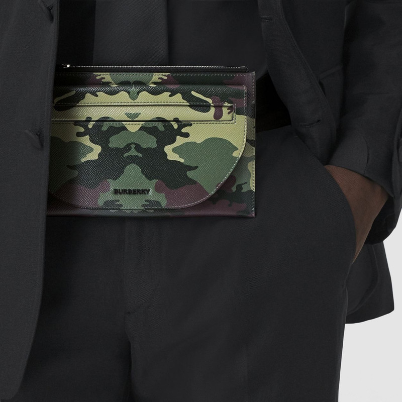 Camouflage Print Leather Olympia Belt Bag 10