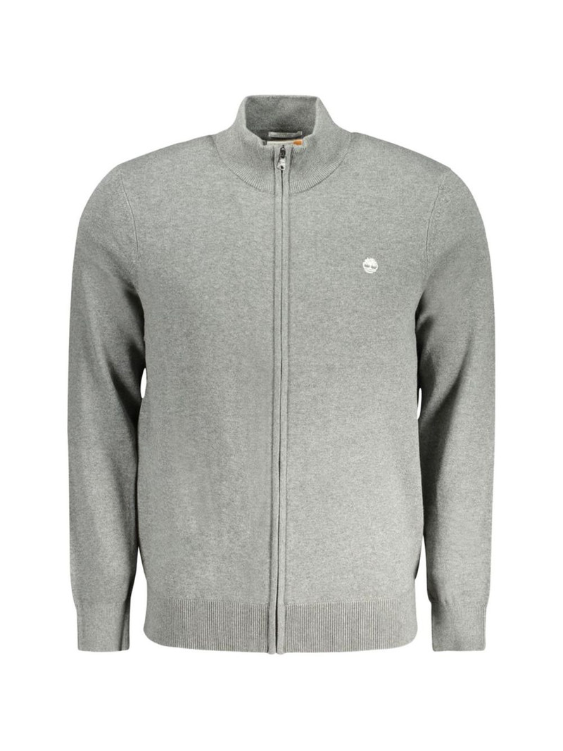 logo-embroidered zip-up cardigan 1