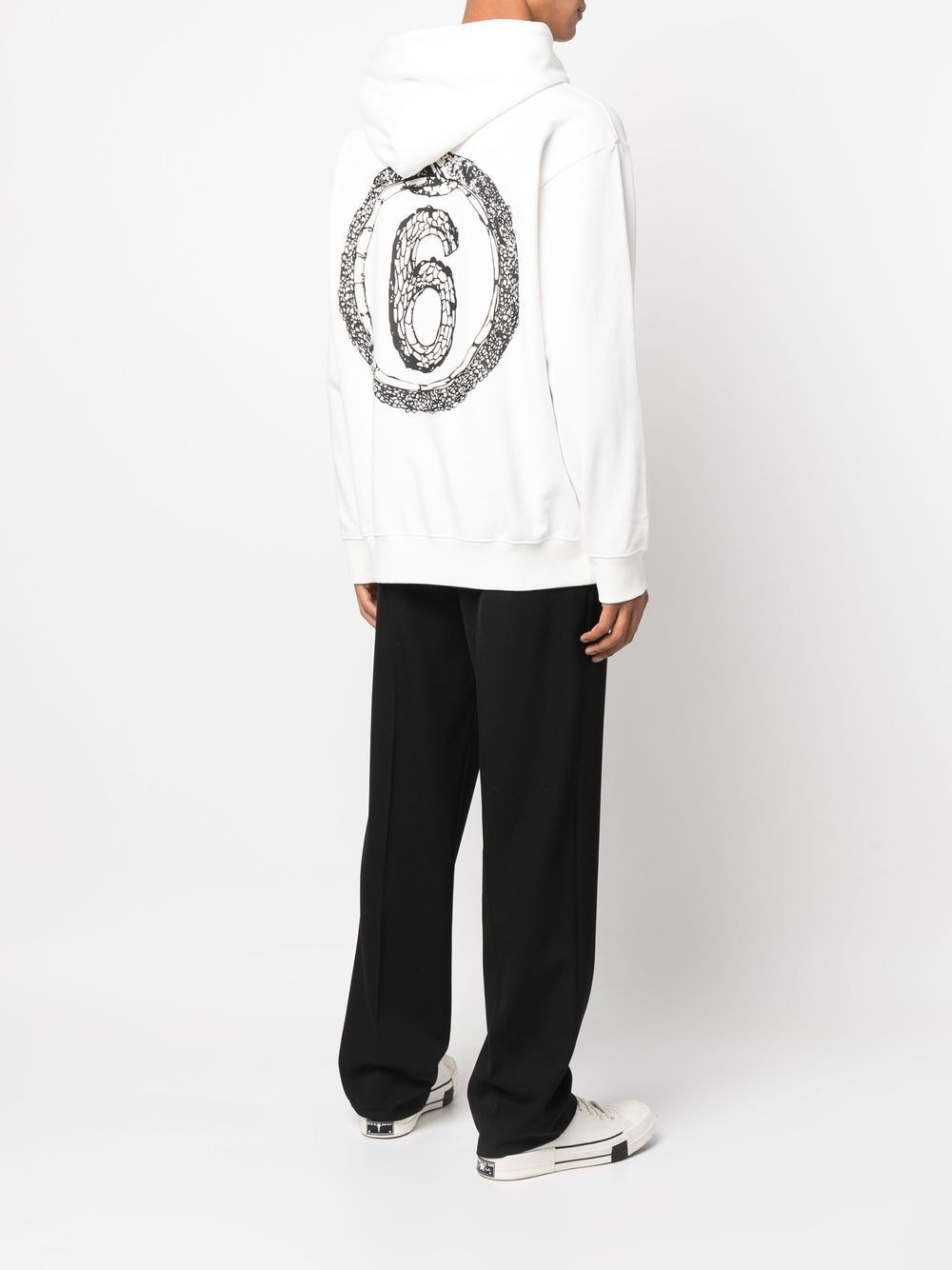 graphic-print cotton hoodie - 2