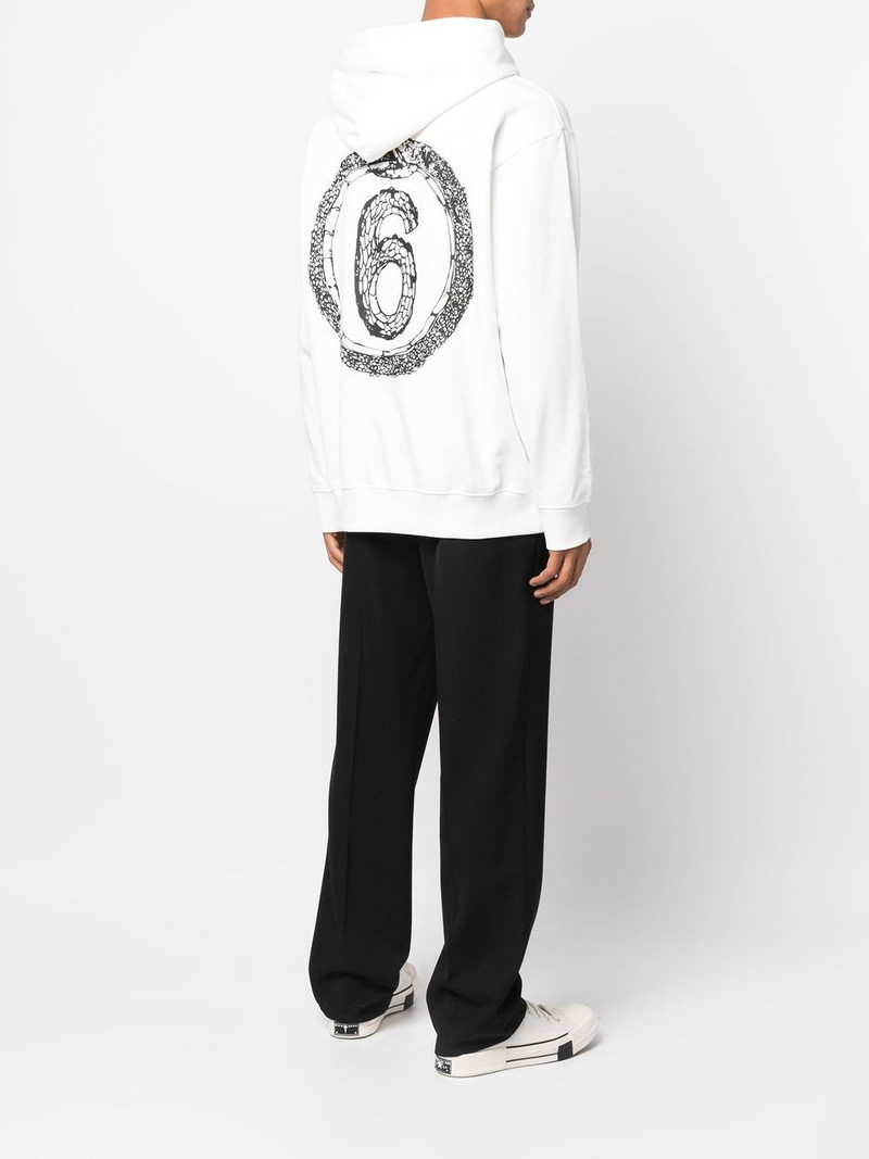 MM6 Maison Margiela graphic-print cotton hoodie outlook
