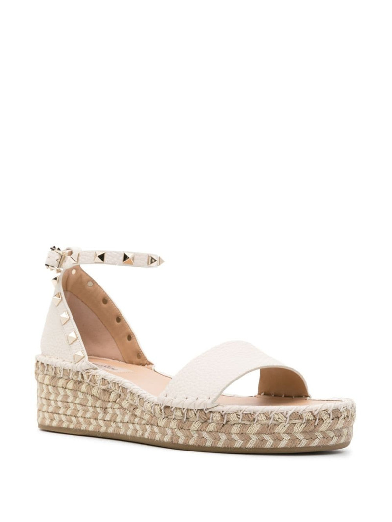 Valentino Rockstud 55mm leather espadrilles outlook