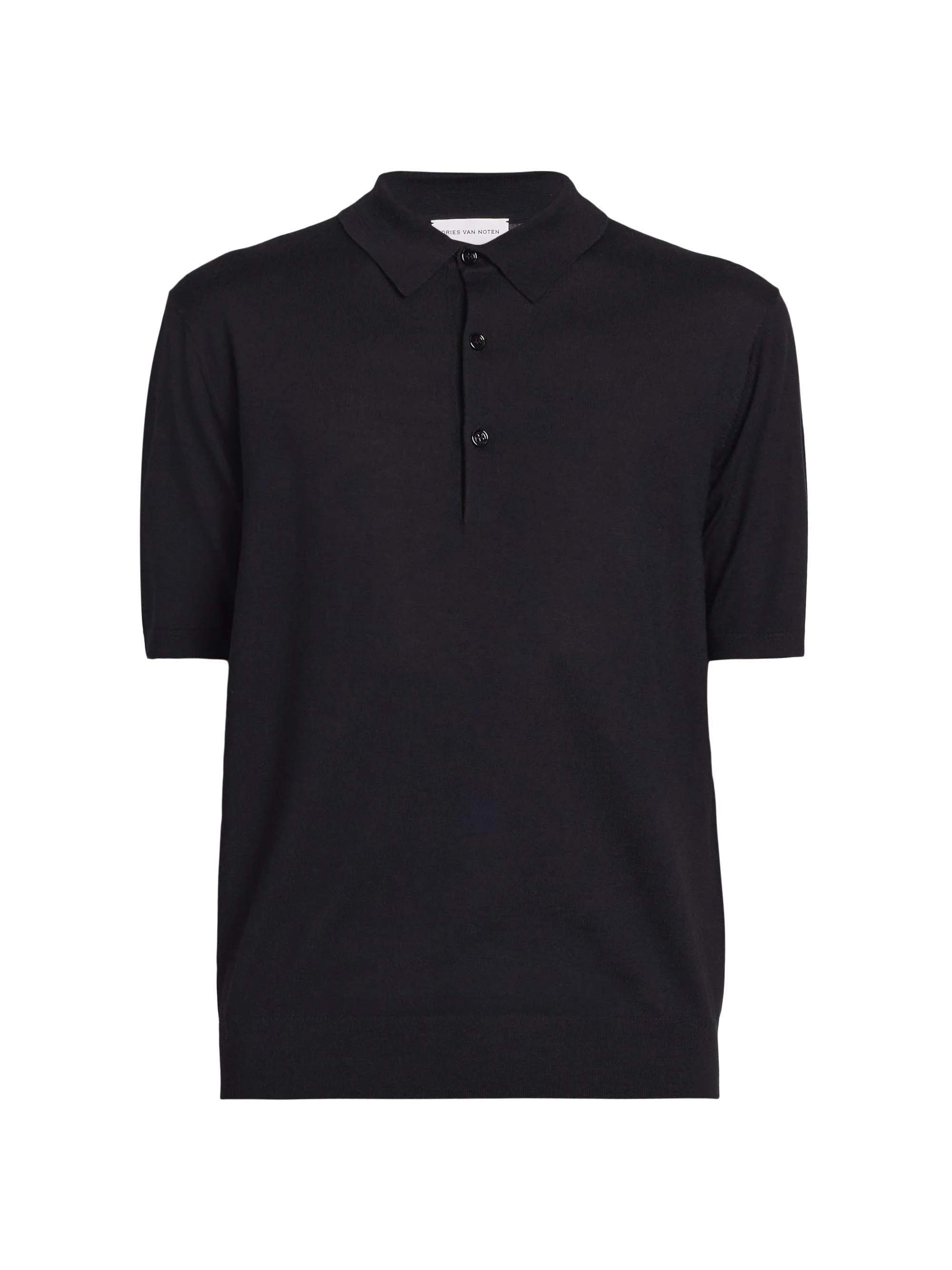 Men's Murice Cashmere Polo Shirt - Black - 1
