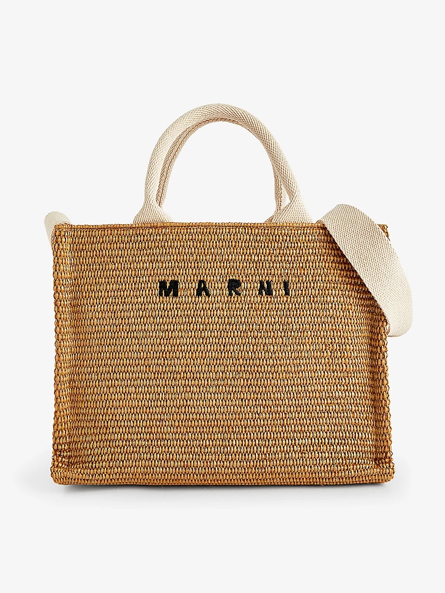 Logo-embroidered cotton-blend tote bag - 1