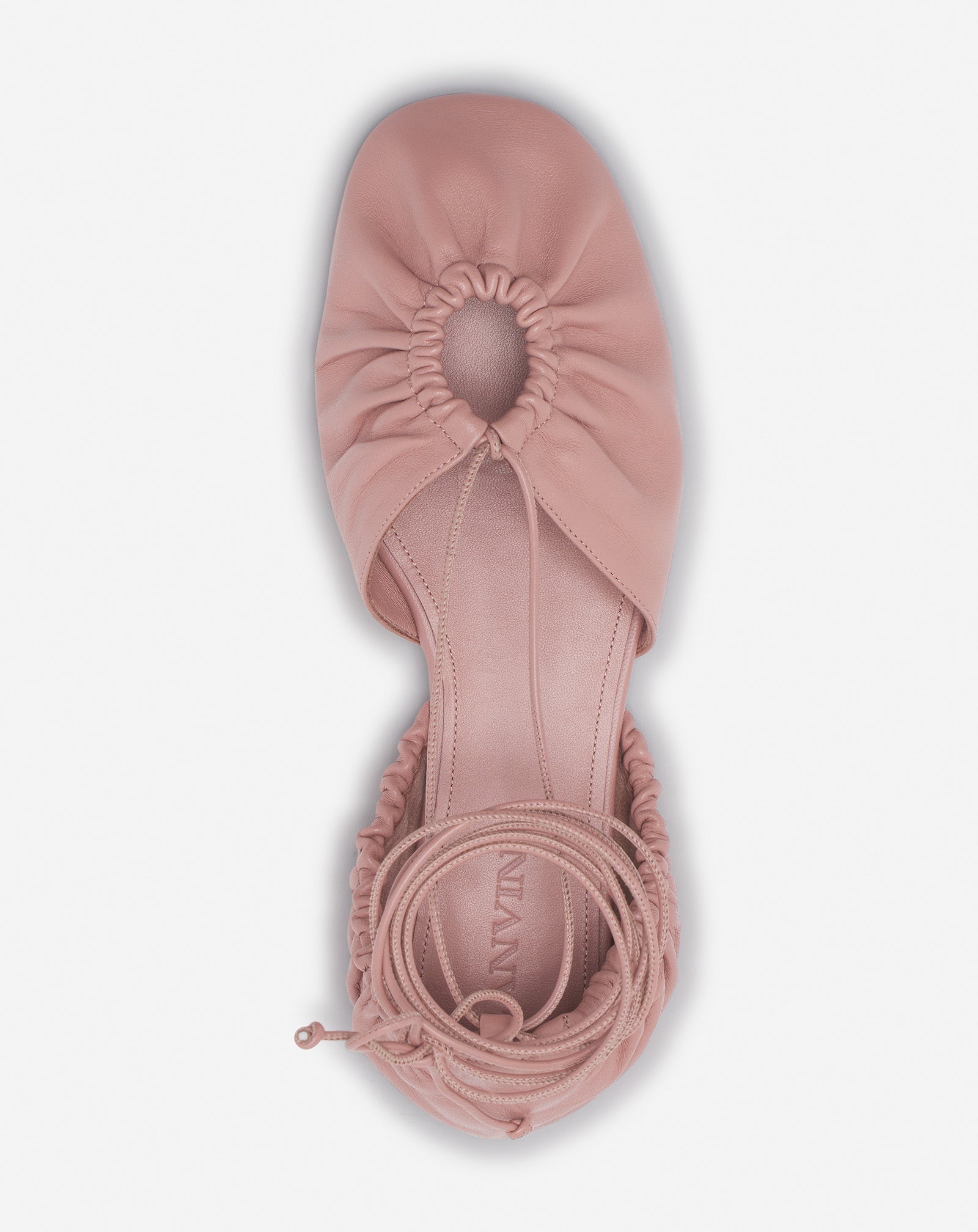 MESURE LACE-UP LEATHER BALLERINA - 4