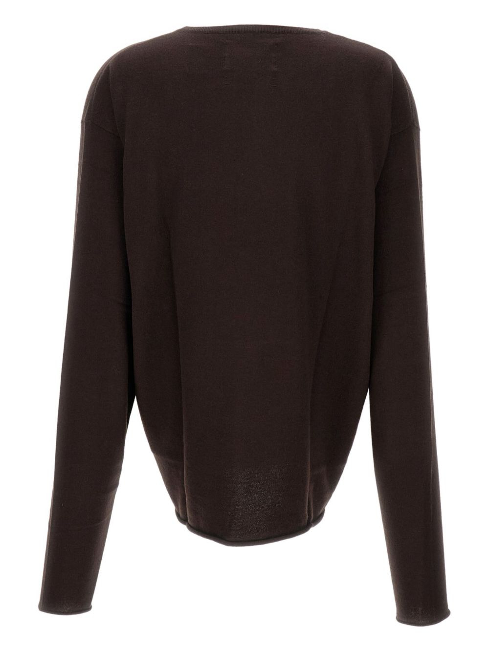 ribbed-trim crew-neck sweater - 3