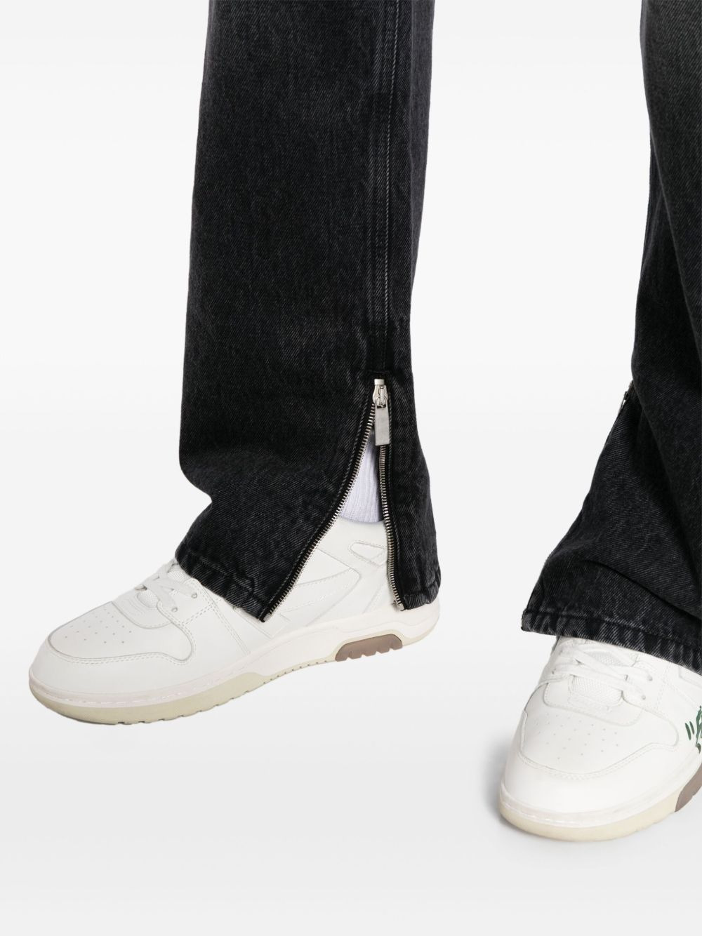 zip-detail straigh-leg jeans - 5