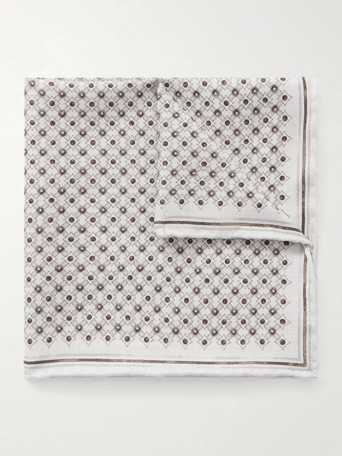 Printed Silk Pocket Square - 1