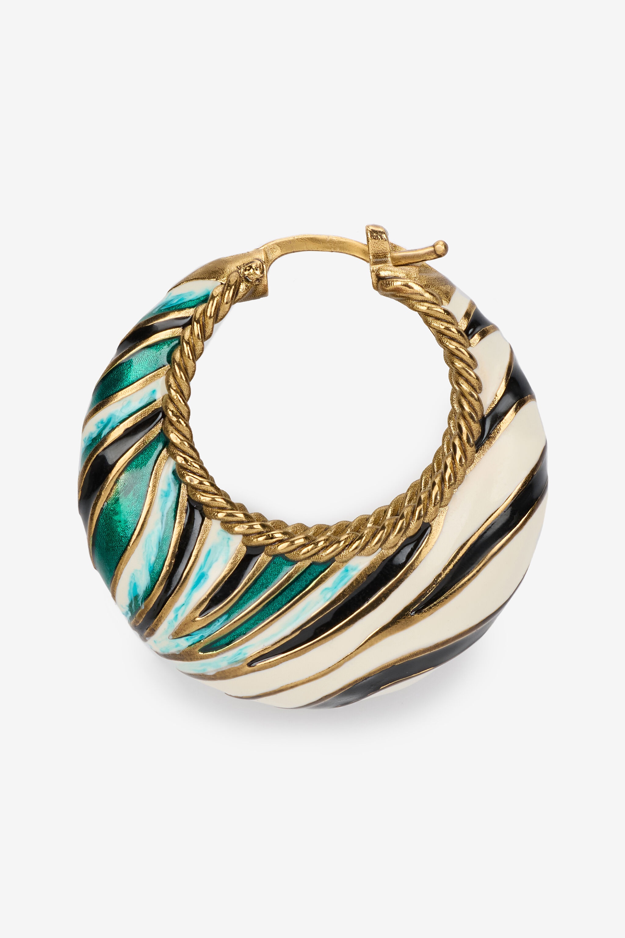 Ray of Sea Print Hoop Earrings - 3
