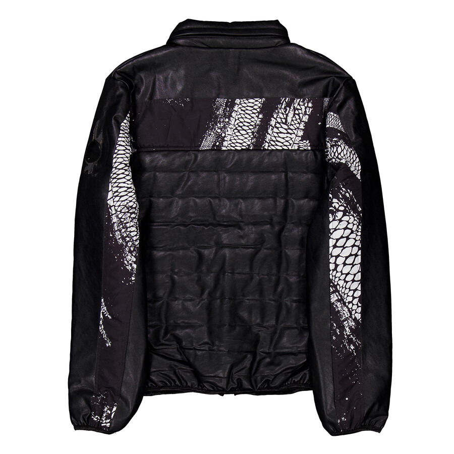 Open Box - Roberto Cavalli Men's Panelled Python Print Puffer Jacket, Size X-Large - 3