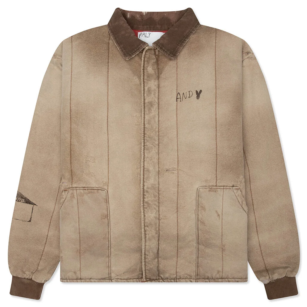 MEM MOTEL CANVAS WORK JACKET - LIGHT BROWN - 1