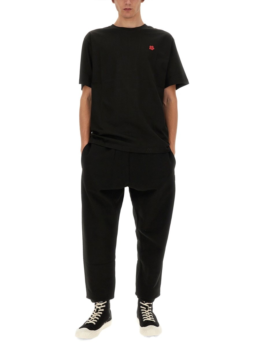 COTTON JERSEY T-SHIRT WITH LOGO PATCH - 2