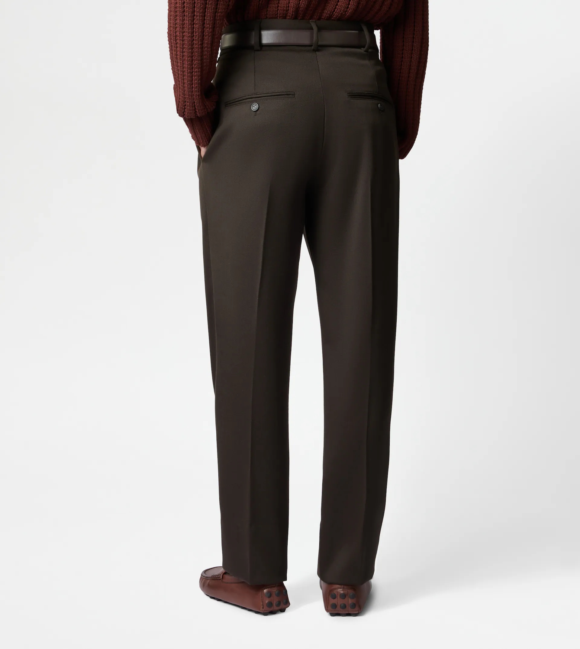 CARROT PANTS IN WOOL - BROWN - 6