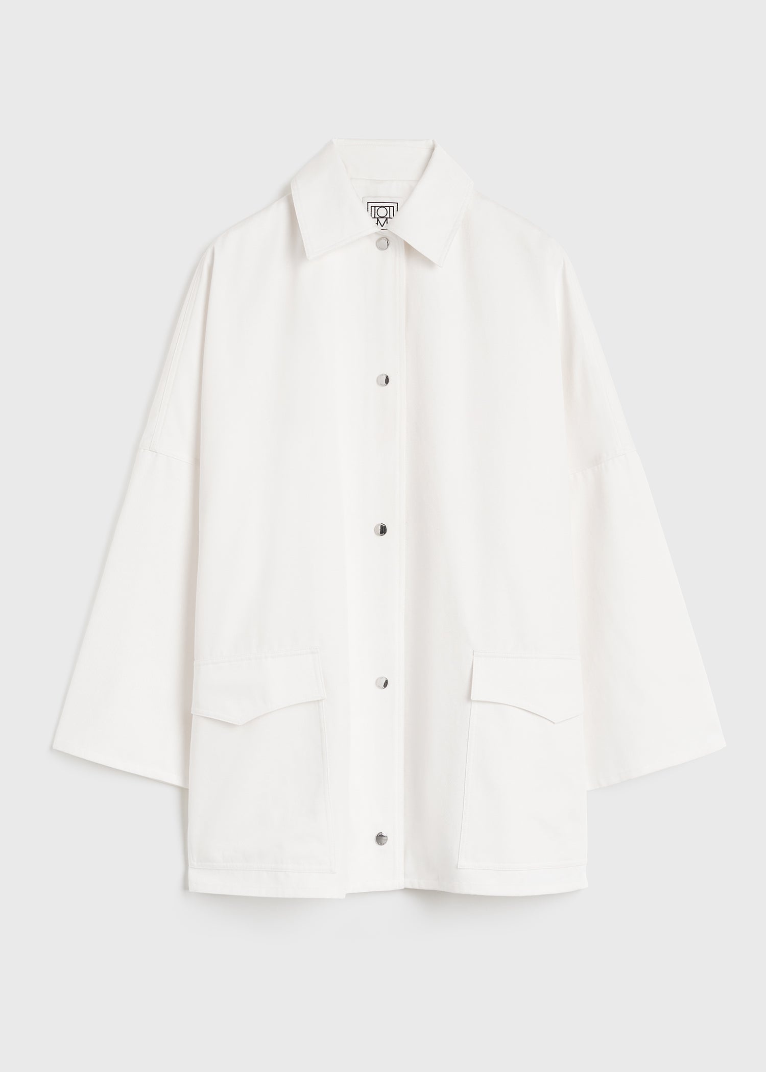 Cotton twill overshirt jacket white - 1
