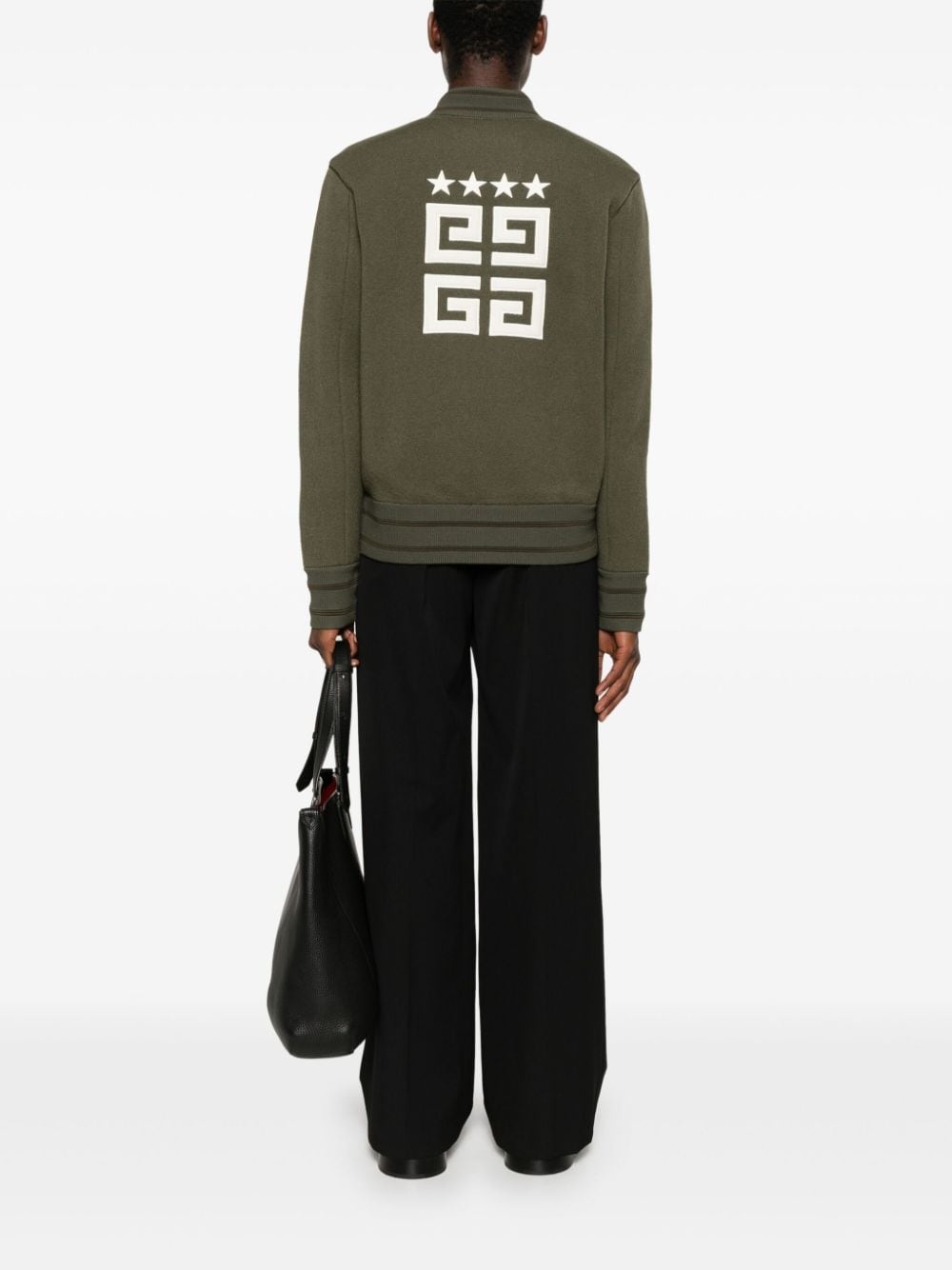 4G-patch wool bomber jacket - 2