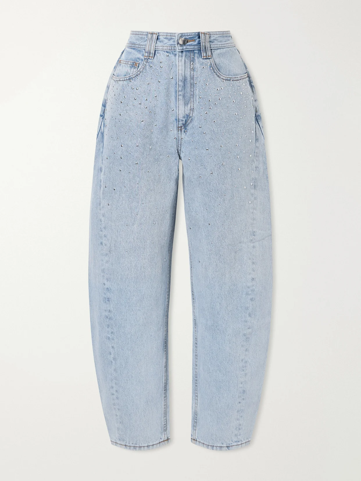 Lucina Studded High-rise Straight-leg Jeans - 1