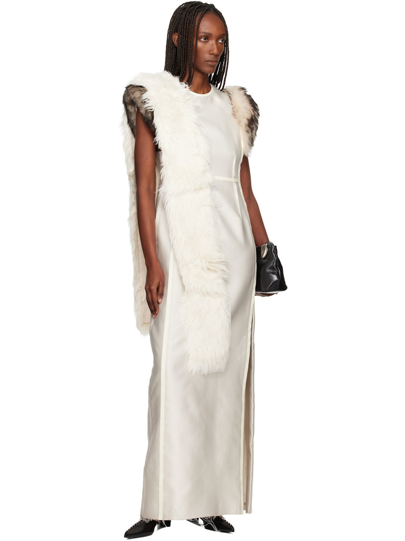 Jil Sander Off-White Alpaca Scarf outlook