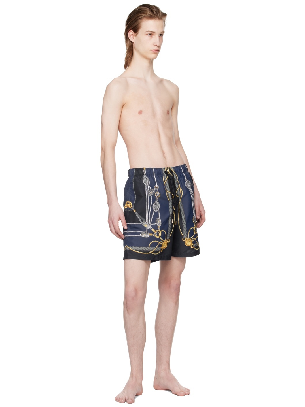 Blue Nautical Swim Shorts - 4