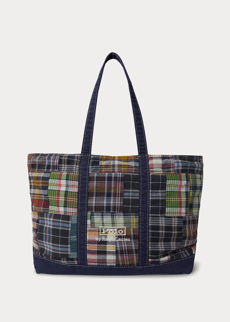 Patchwork Madras Tote 1
