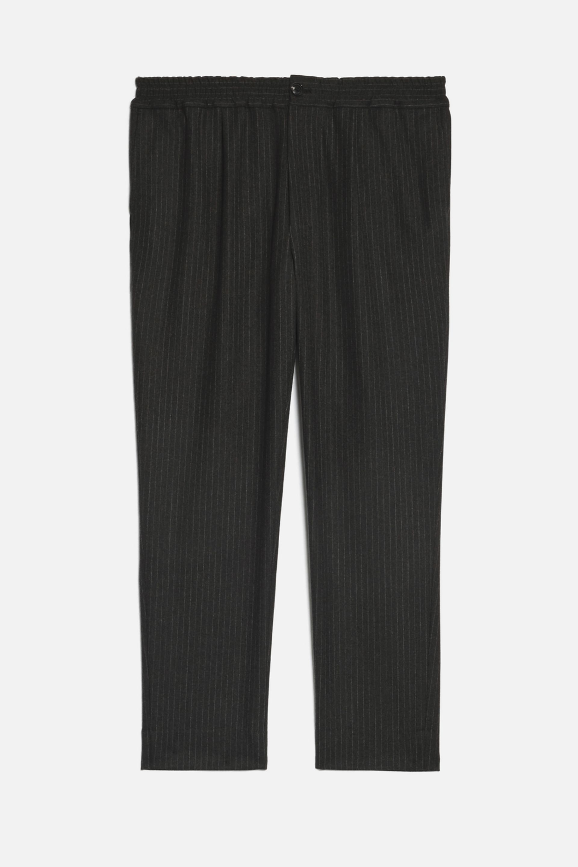 Elasticated Waist Cropped Fit Trousers - 1