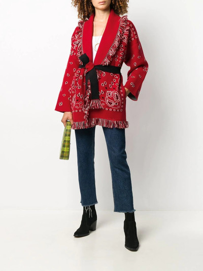 Alanui La Scala bandanna-print cardigan outlook