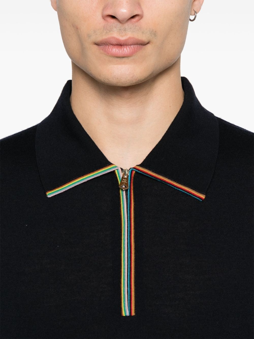 Artist-stripe detailed polo shirt - 5