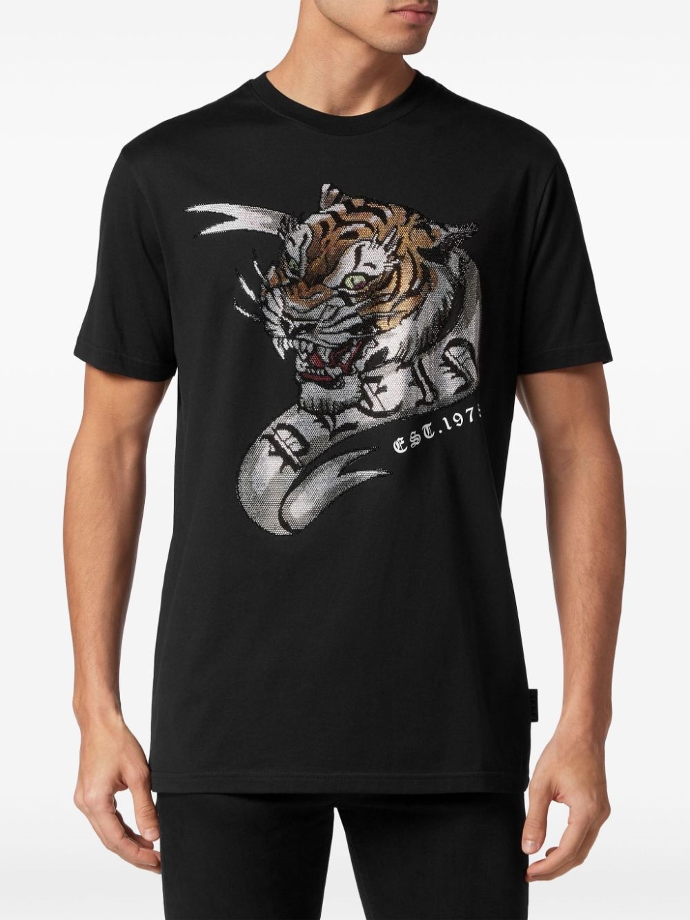 Tattoo-print cotton T-shirt - 3