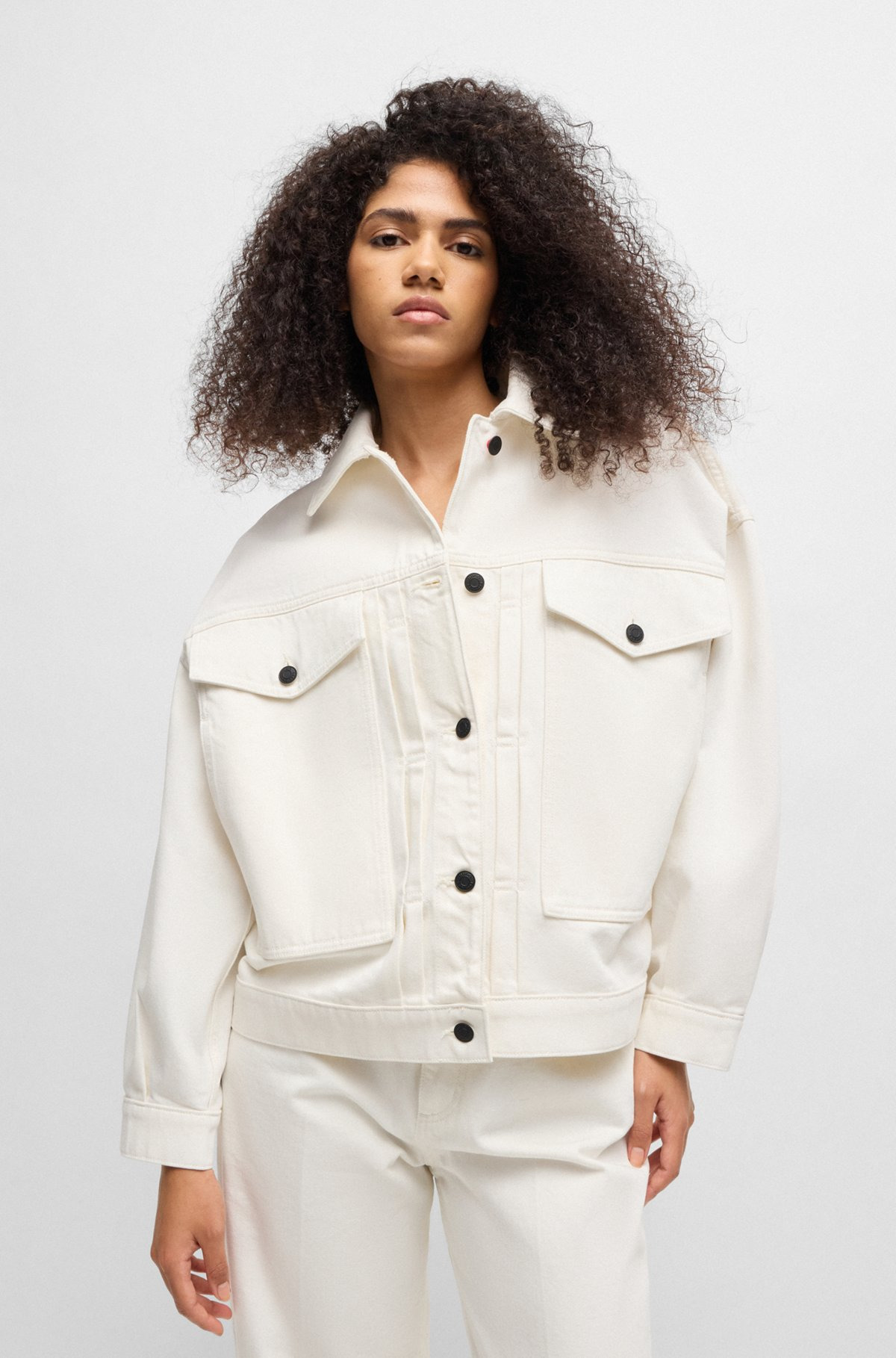 OVERSIZE-FIT JACKET IN WHITE RIGID DENIM - 2