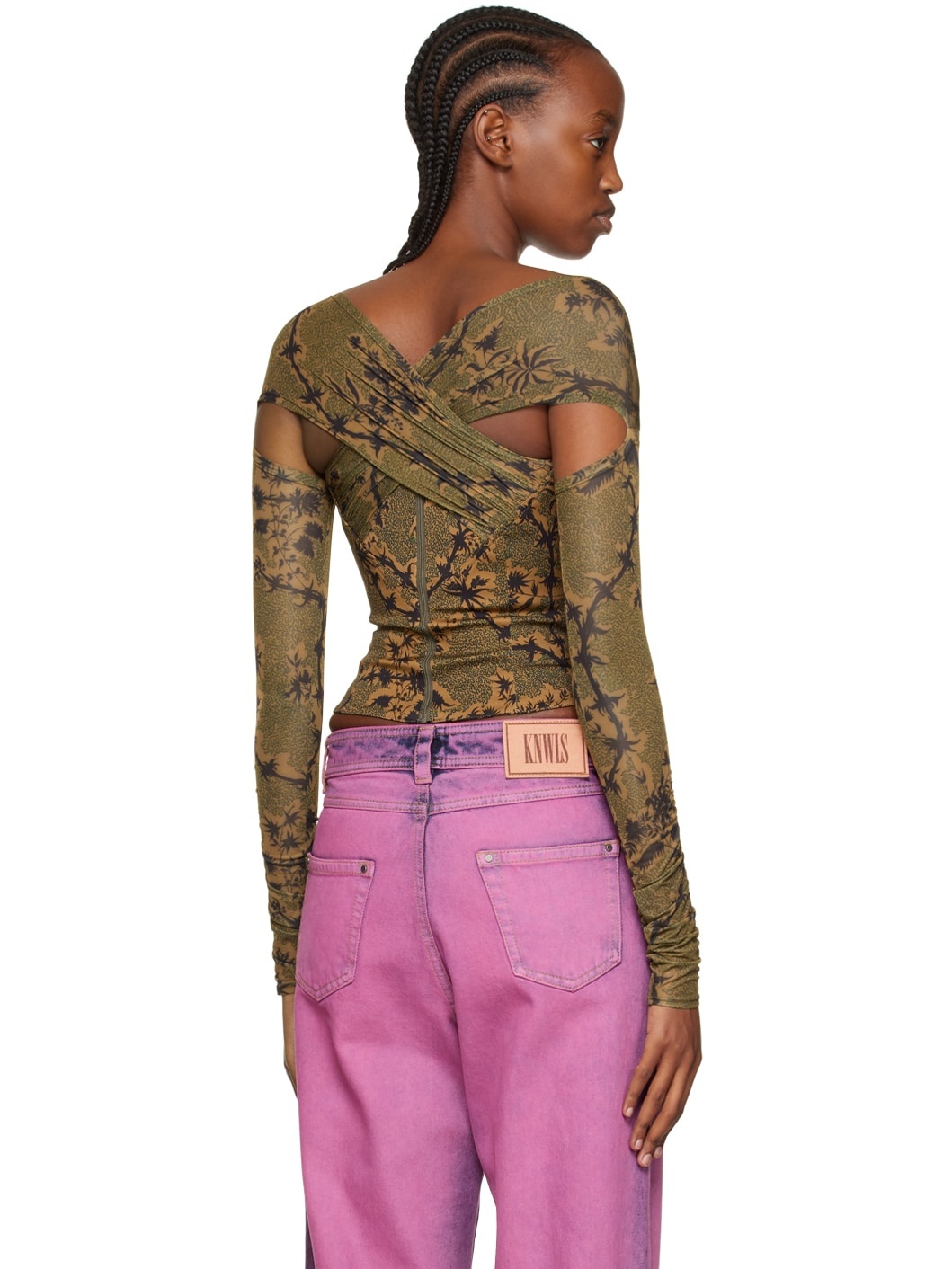 SSENSE Exclusive Khaki Scythe Bustier Blouse - 3