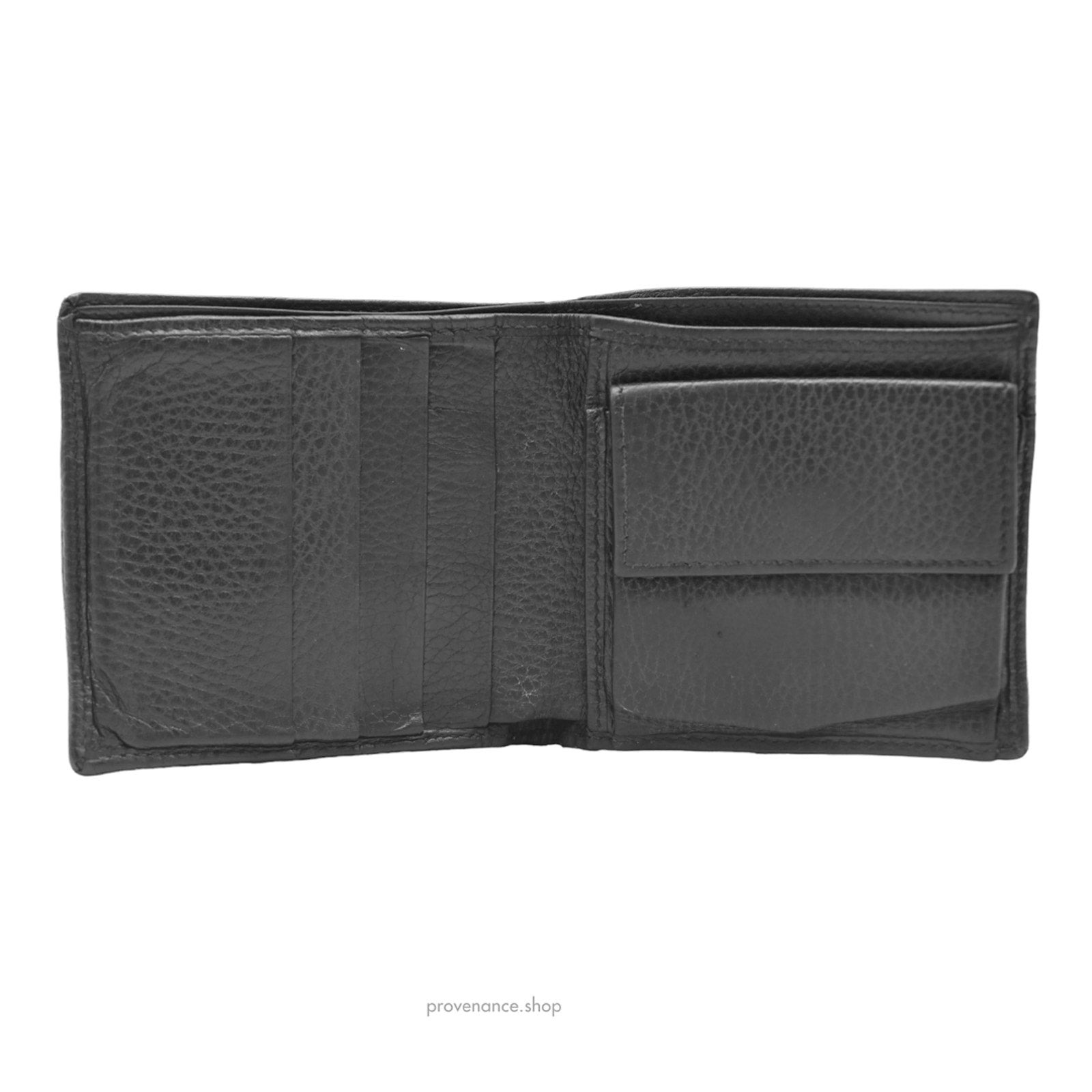 Gucci Bifold Wallet - Black GG Canvas with Leather Trim - 5