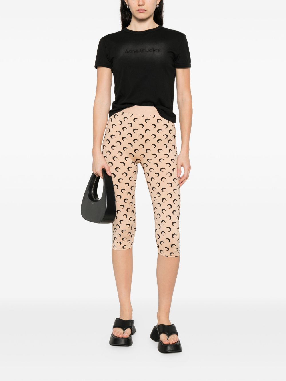 moon-print cropped trousers - 2