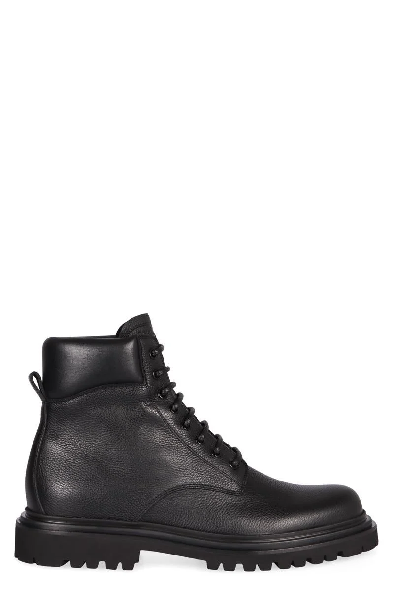 Dolce & Gabbana Leather Lace-Up Boots - 1