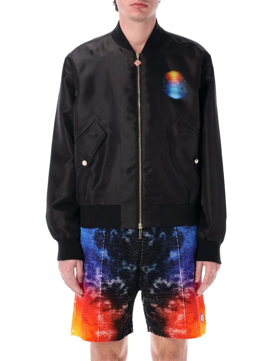 Casablanca Organza Gradient Bomber Jacket - 1