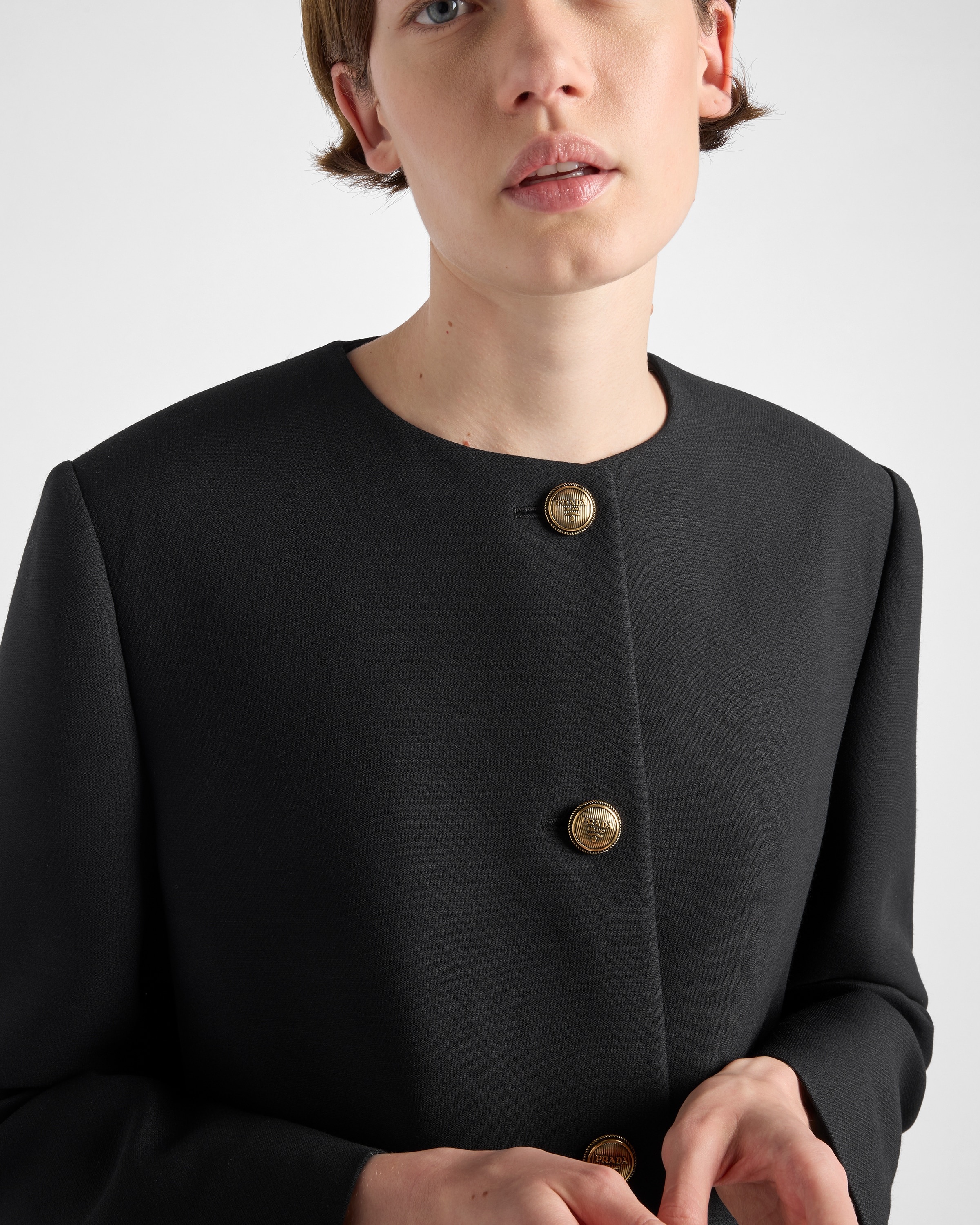 Single-breasted tricotine jacket - 3