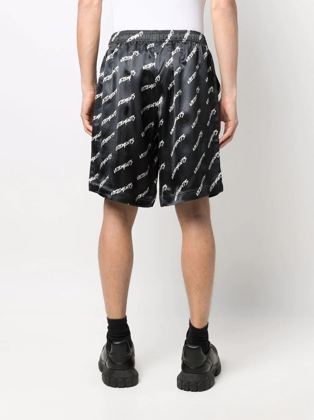 logo-print track shorts - 5