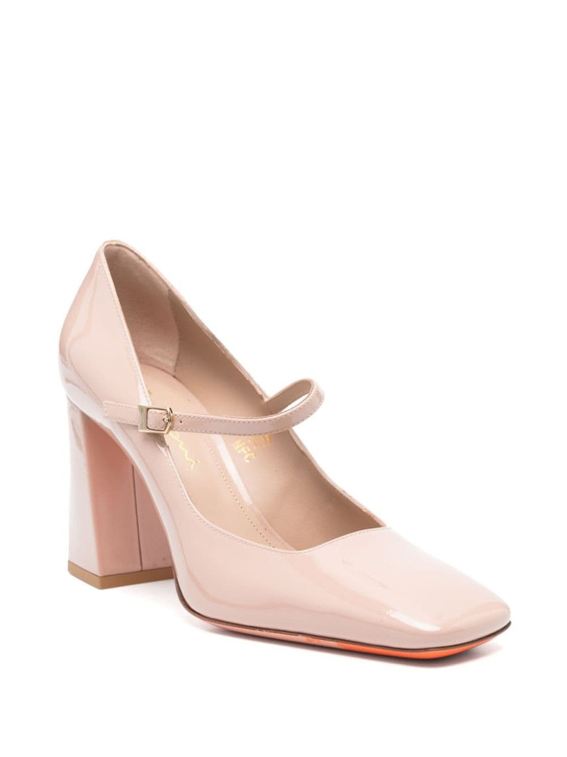 Santoni 80mm leather pumps outlook