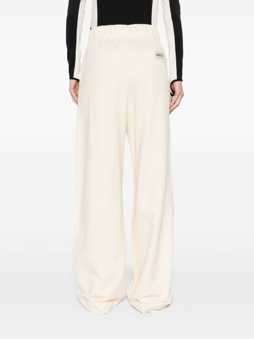 cotton wide-leg track pants - 4