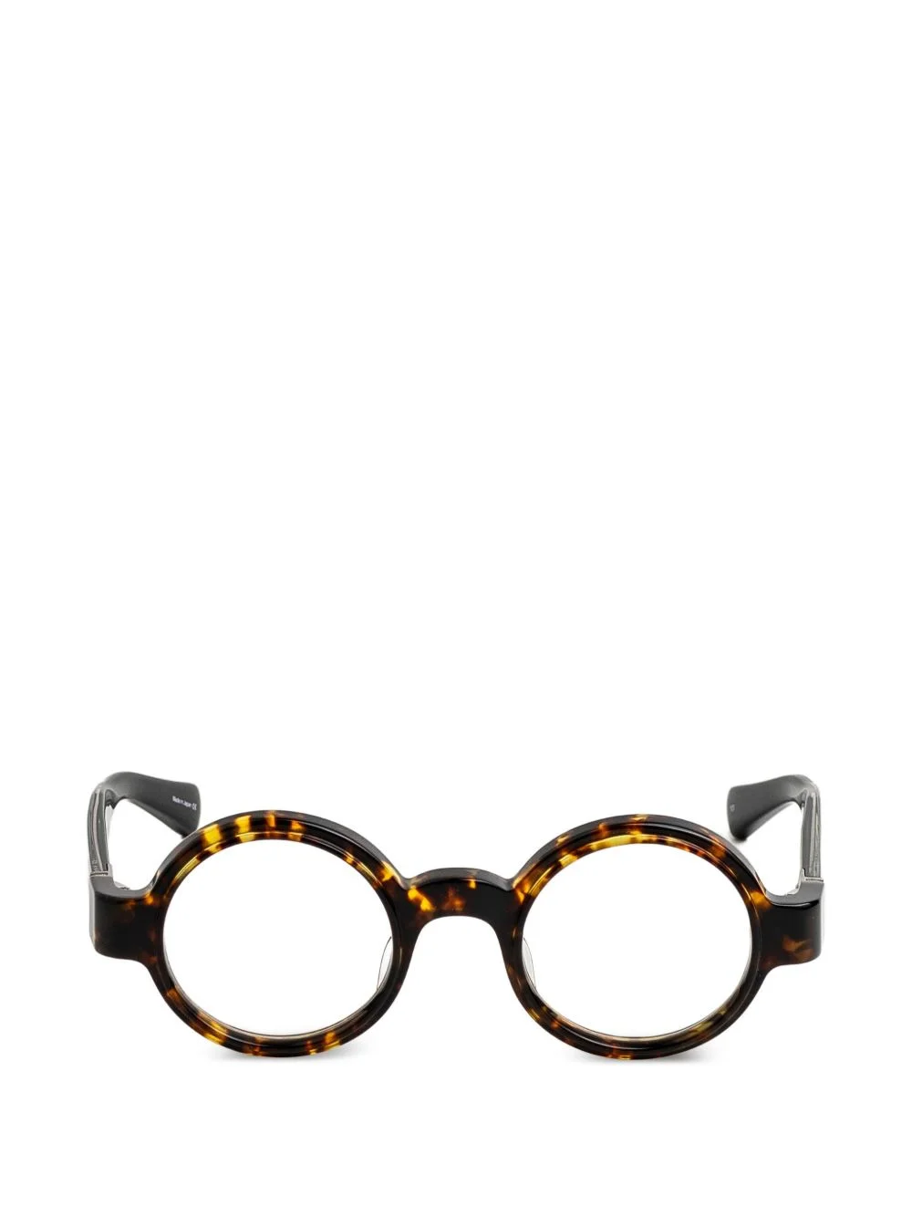 tortoiseshell-effect round-frame glasses - 1