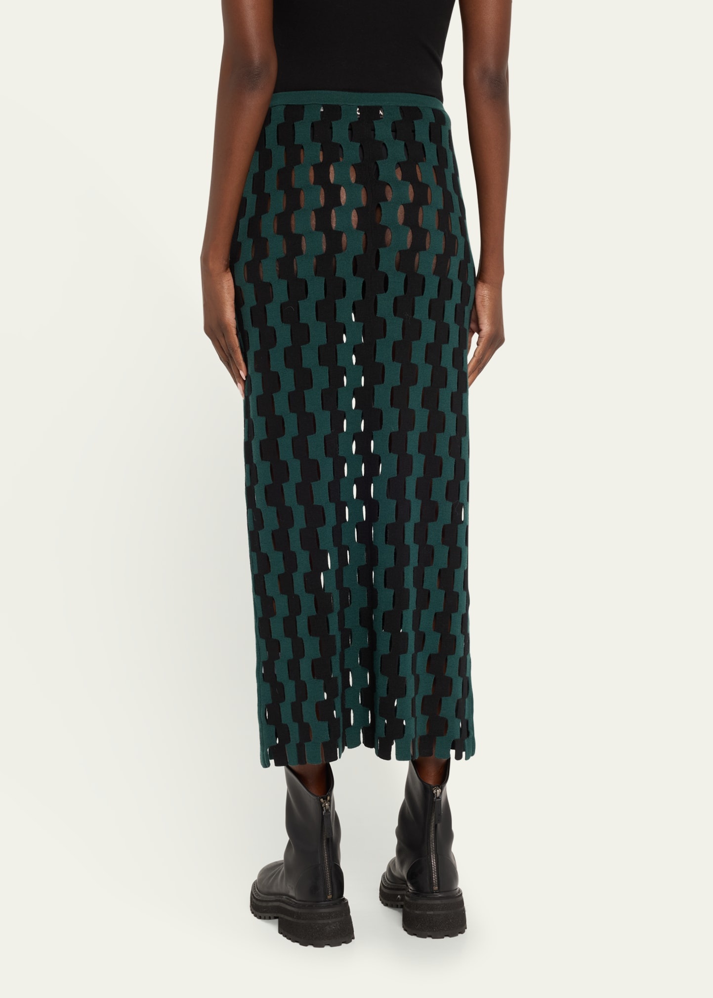 Marshall Abstract Wool Maxi Skirt - 3