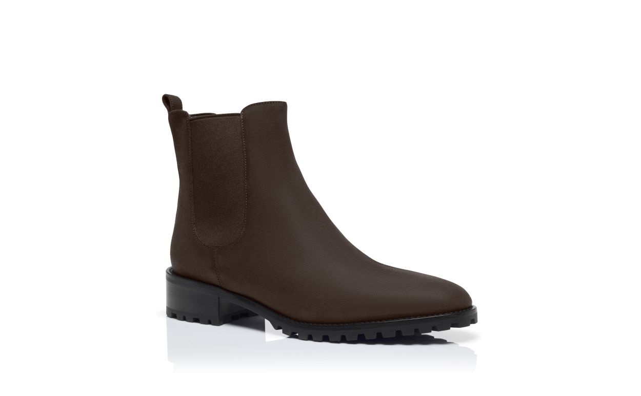 Brown Suede Ankle Boots - 3