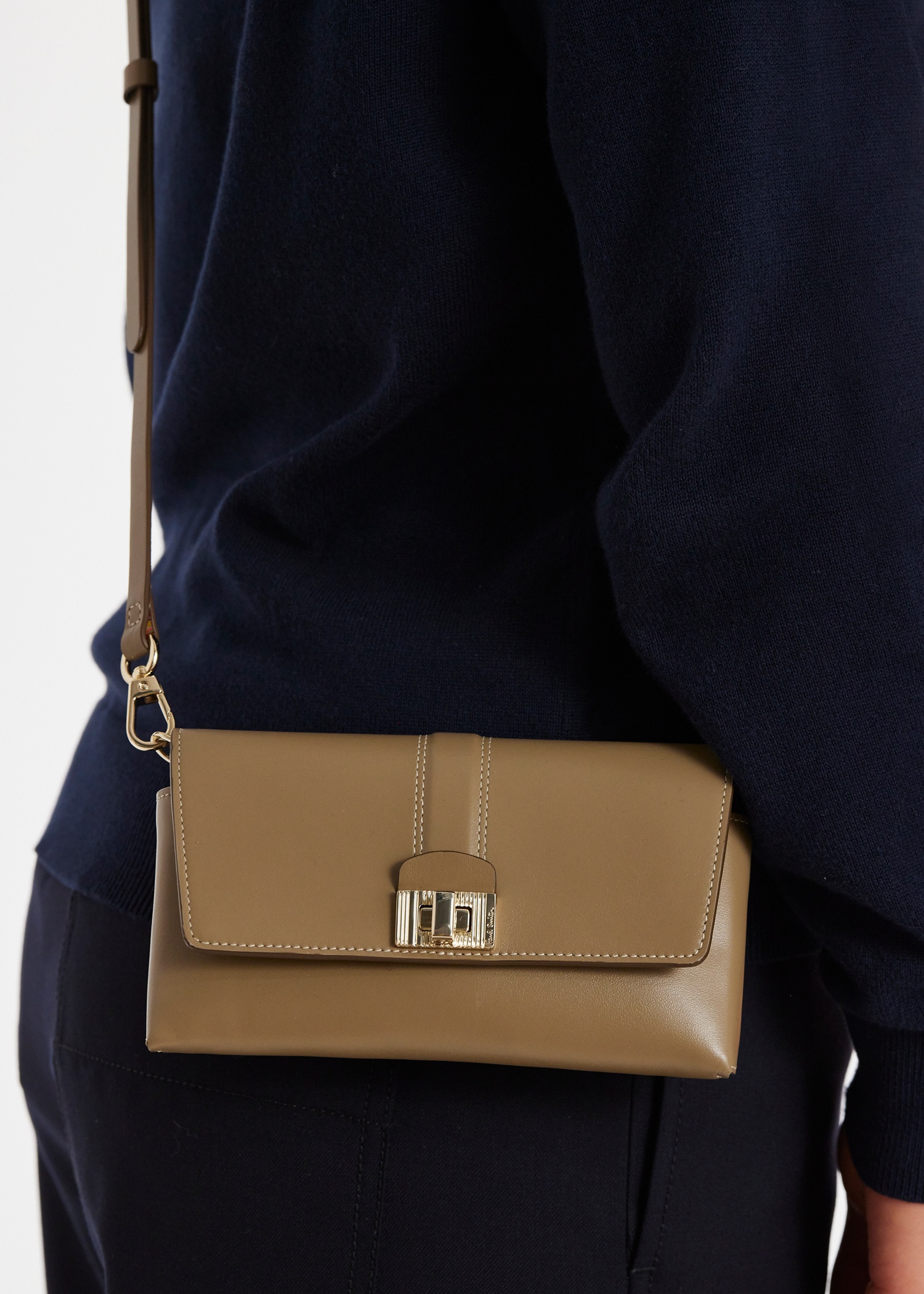 Women's Light Brown Phone Bag - 5