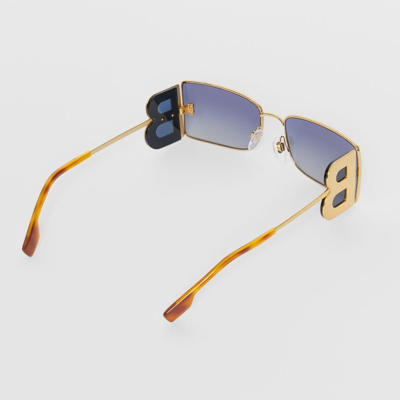 ‘B’ Lens Detail Rectangular Frame Sunglasses 6