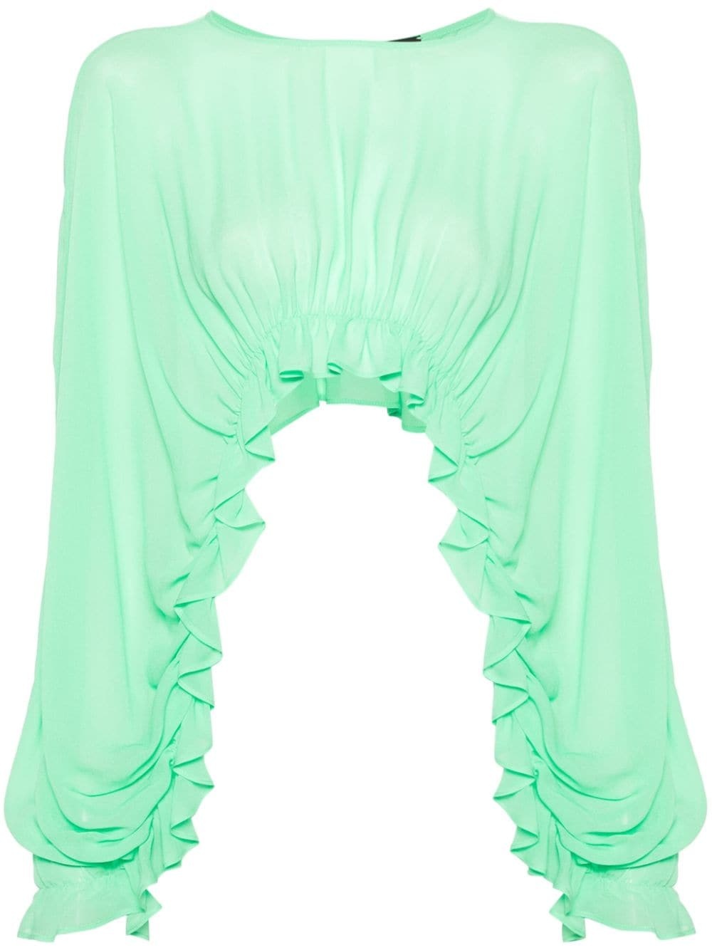 chiffon cropped blouse - 1