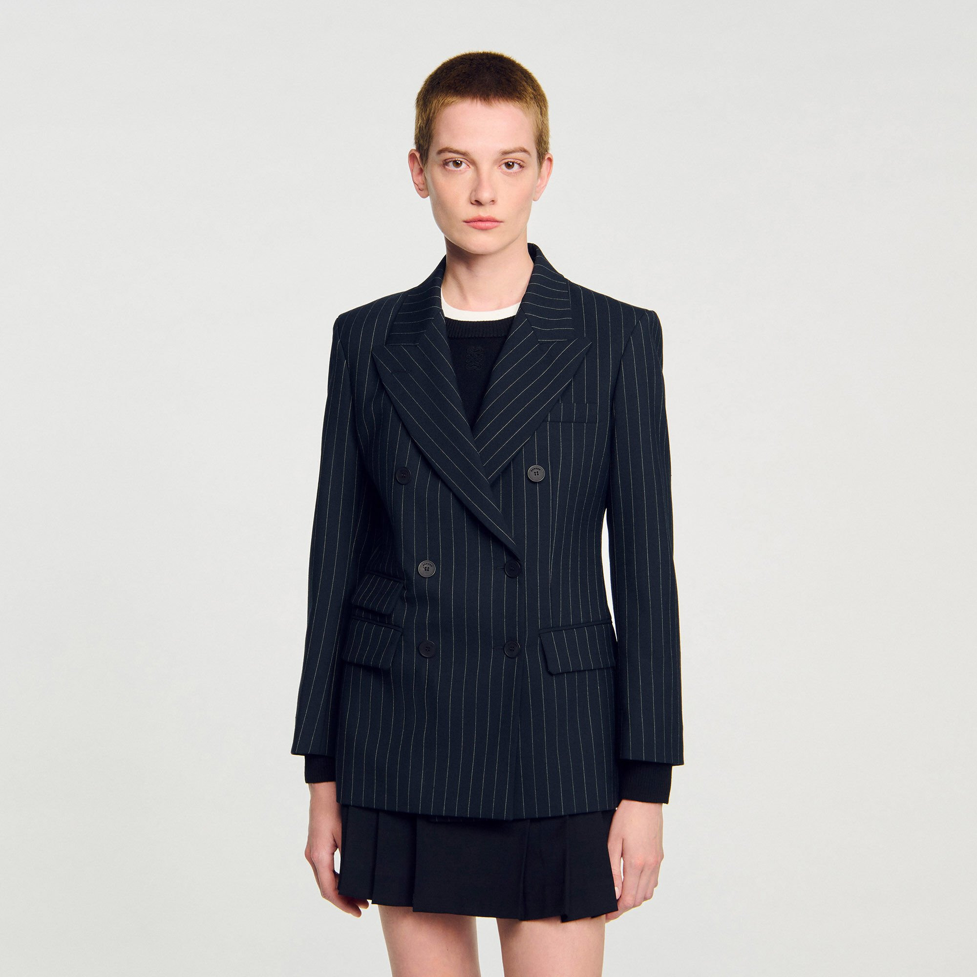 STRIPED SUIT JACKET - 4