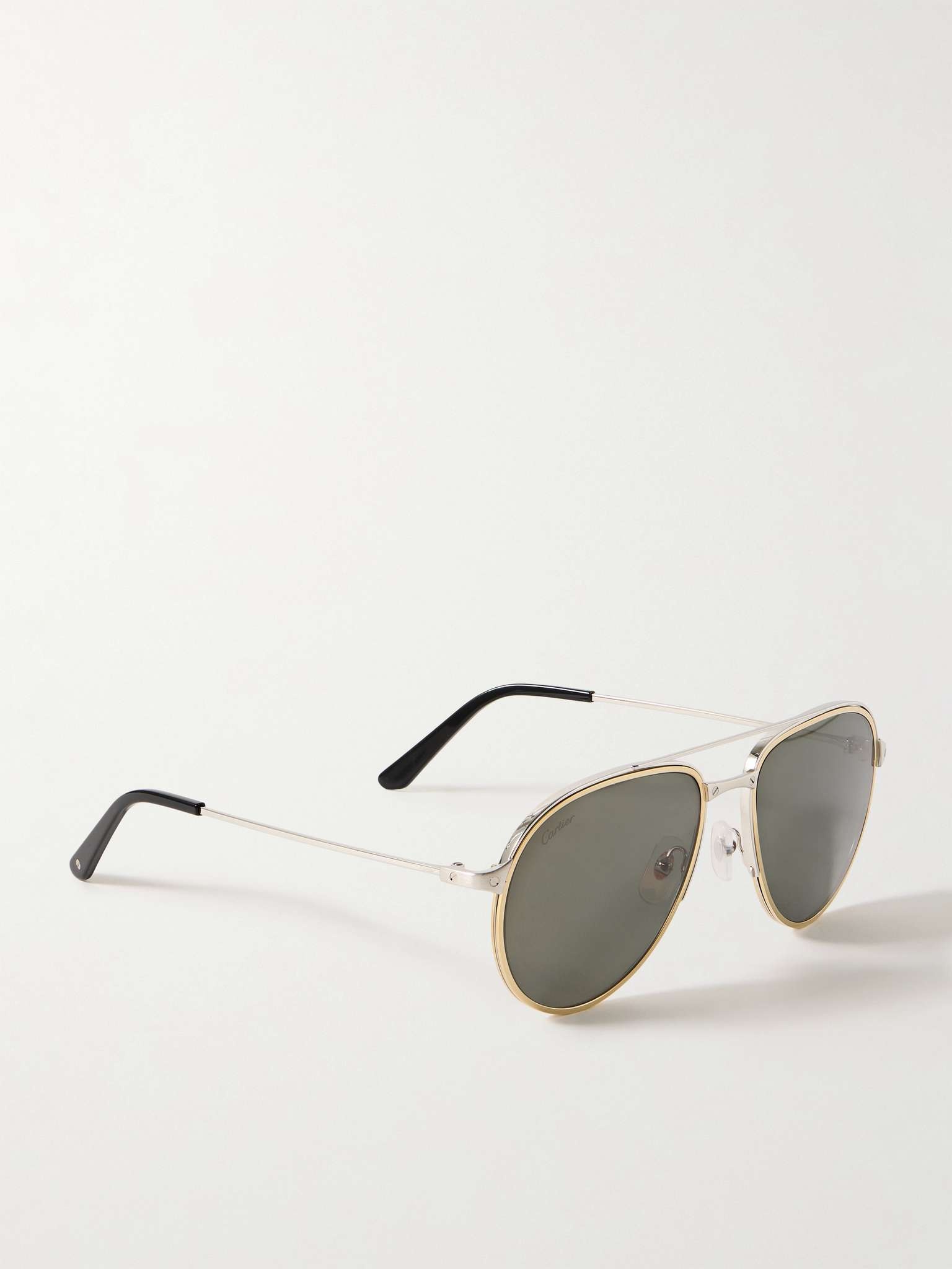 Santos Aviator-Style Gunmetal-Tone Sunglasses - 3
