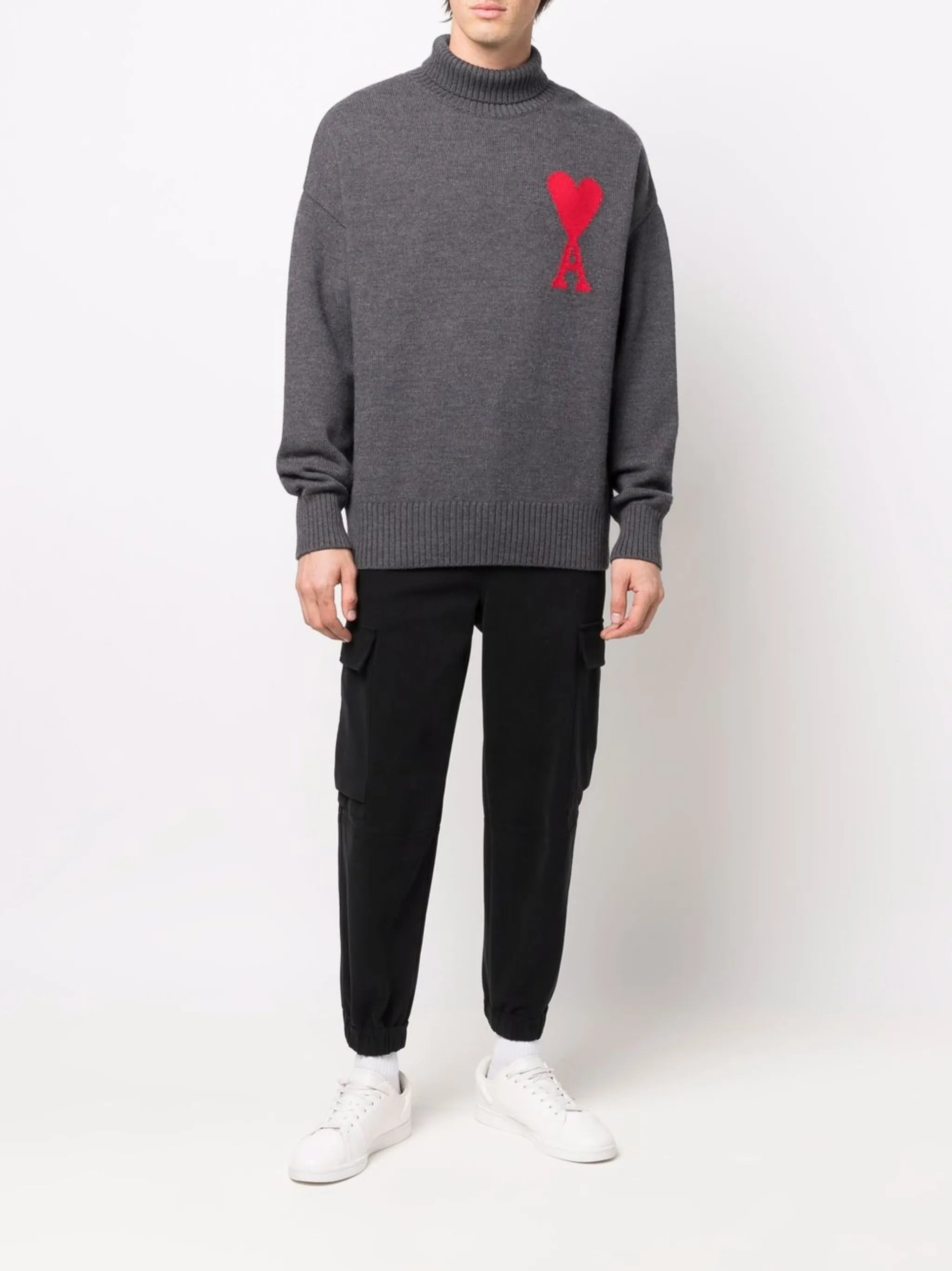 Ami Paris Ami De Coeur Roll-neck Jumper - 2
