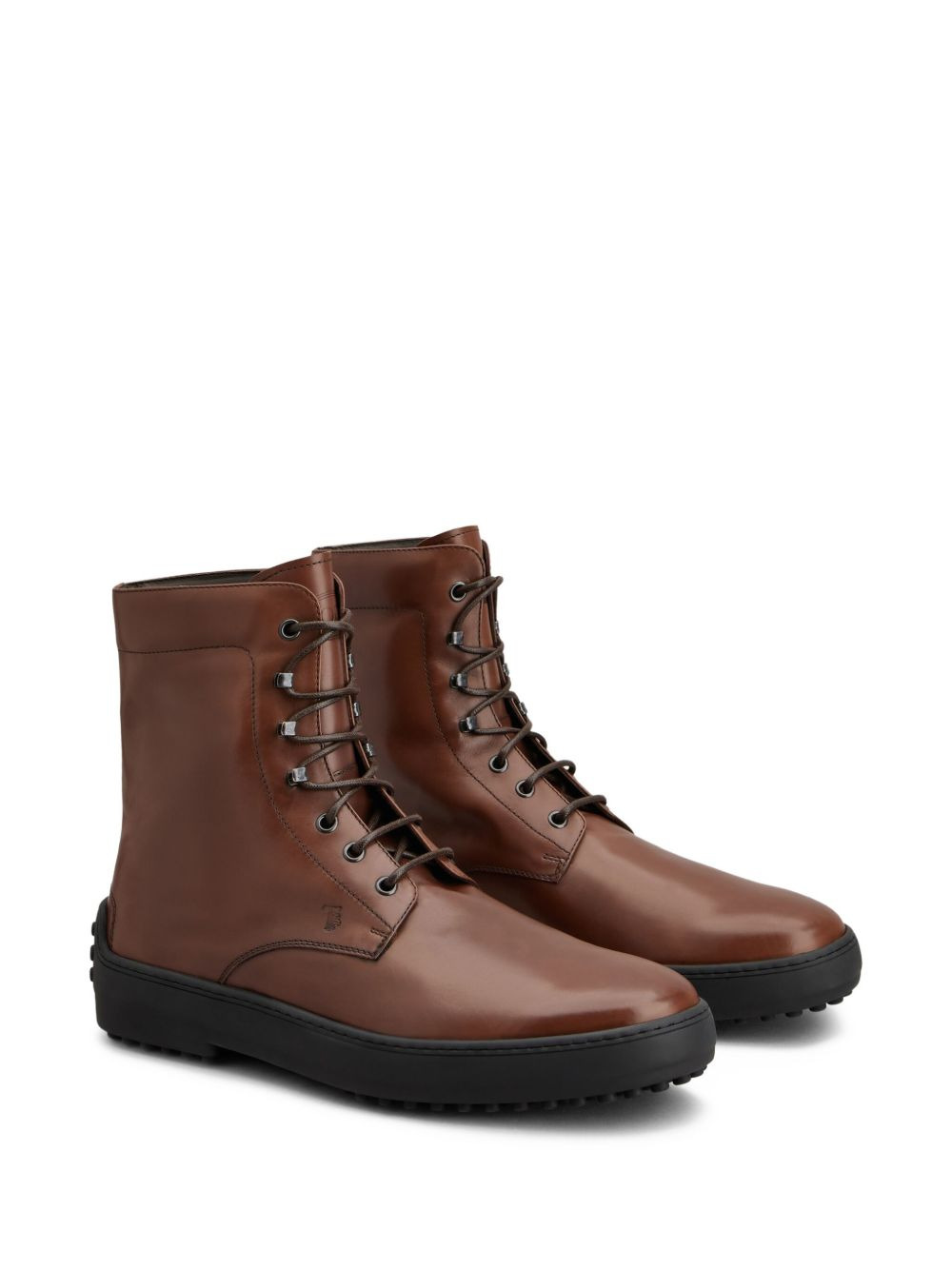 leather combat boots - 2