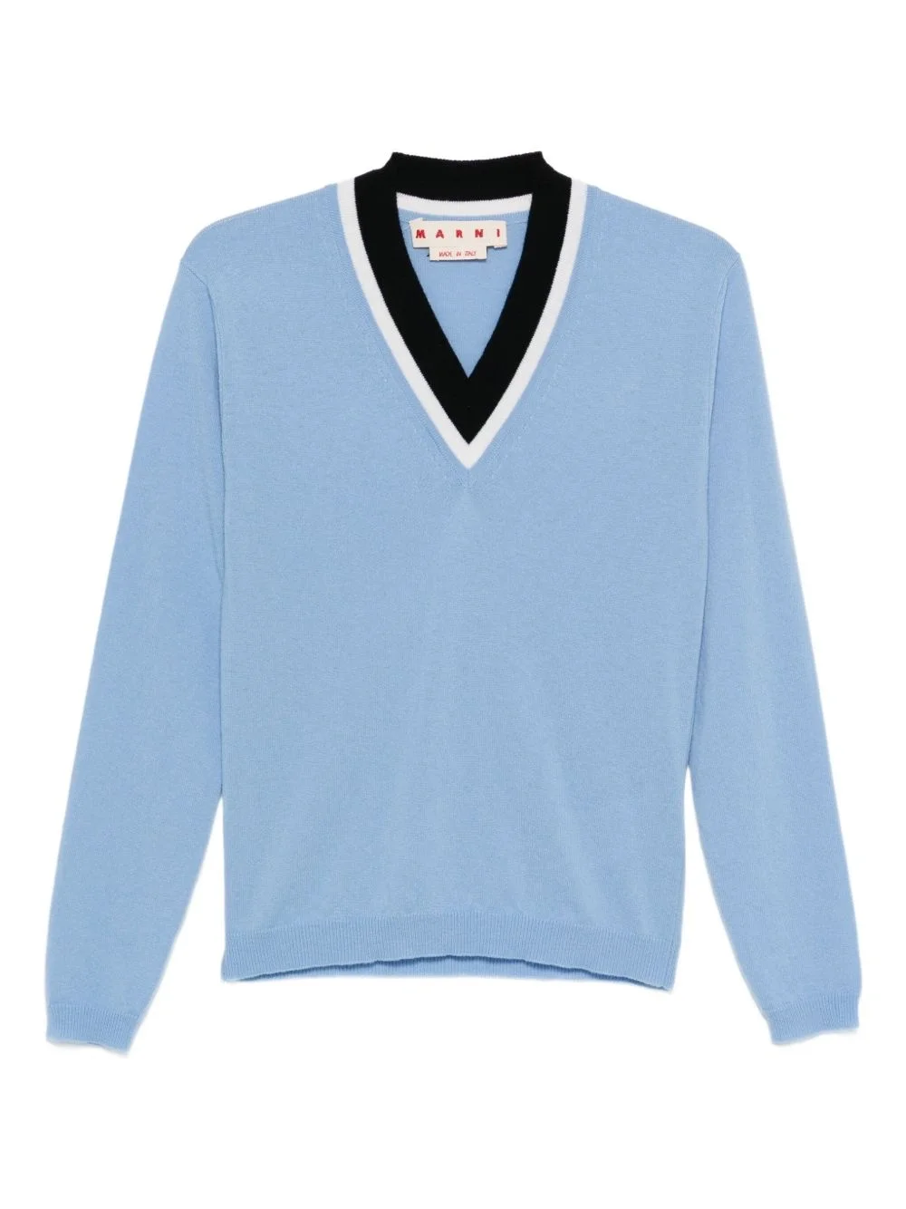 V-neck wool sweater - 1