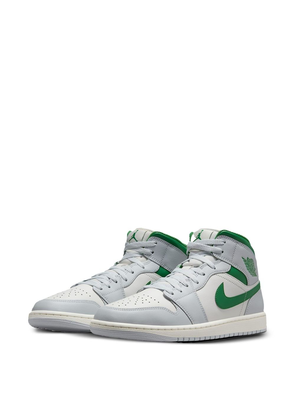 Jordan 1 Mid "White/Pure Platinum/Pine Green" sneakers - 2