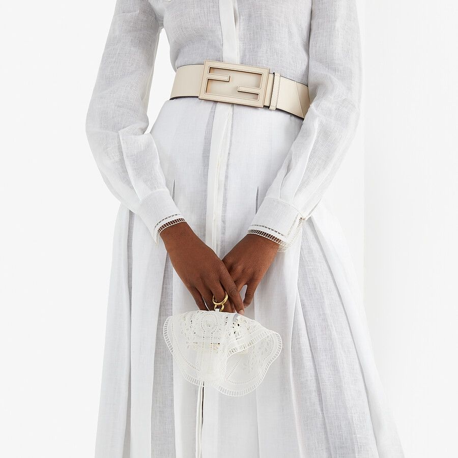 White leather belt - 3