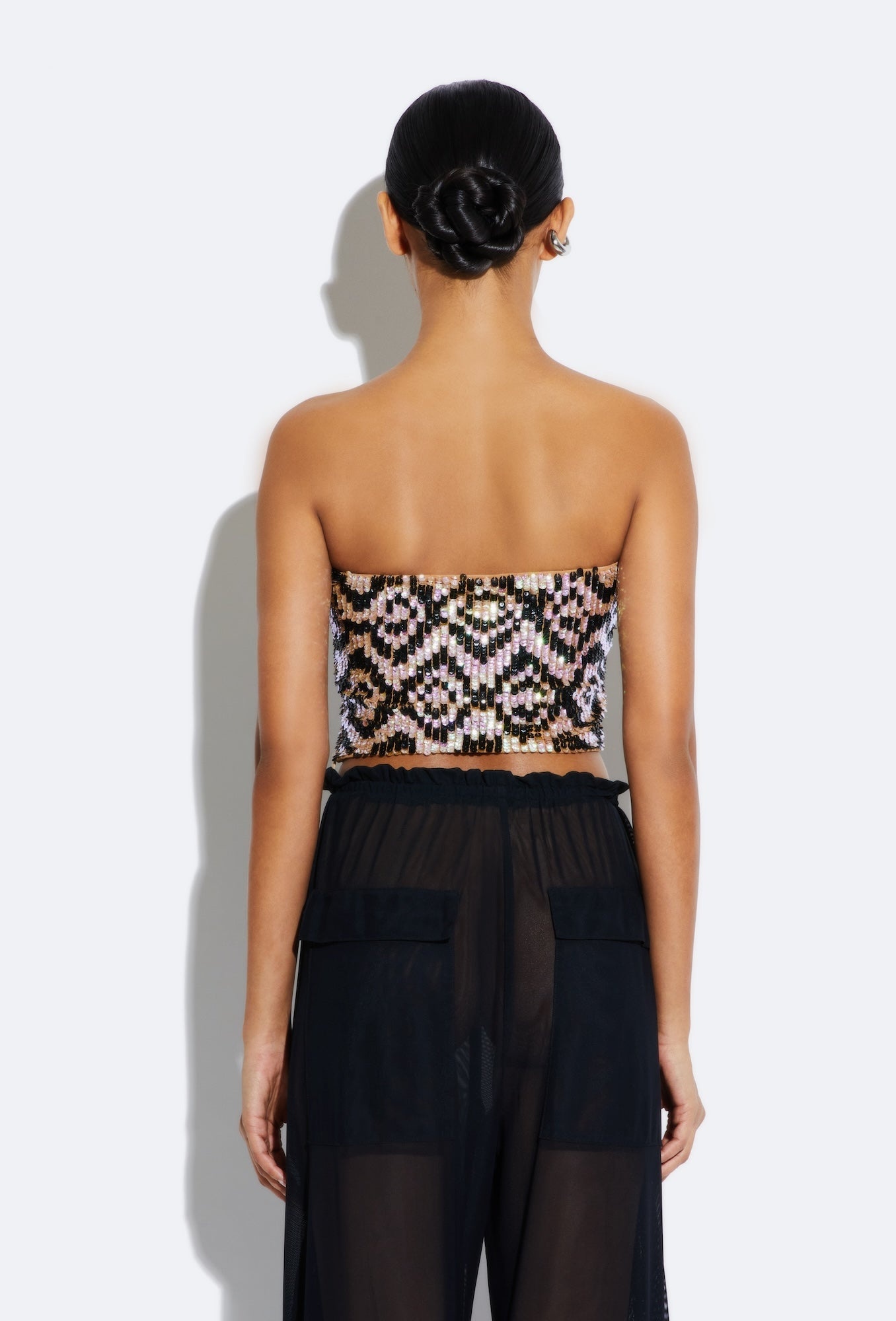 Graphic Sequin Tube Top - 3